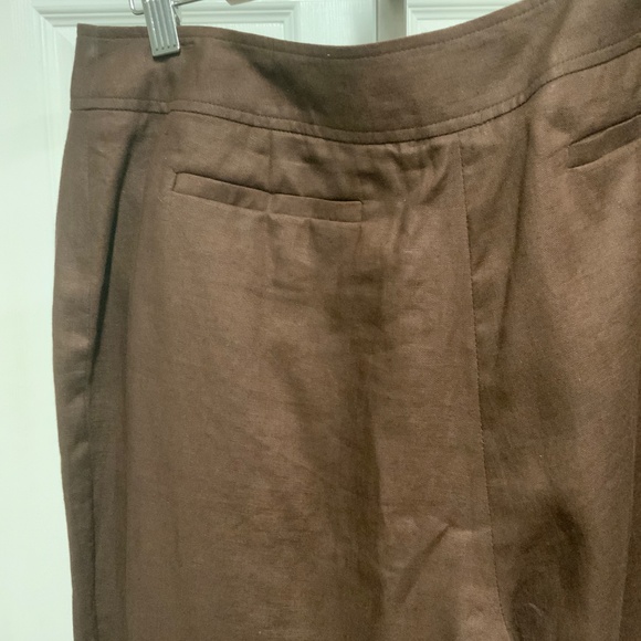 Style & Co. Brown Linen Cropped Pants - Picture 6 of 9